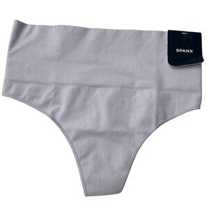 Spanx High-Waisted Purple EcoCare Shaping Thong Seamless Panty Small 40048r